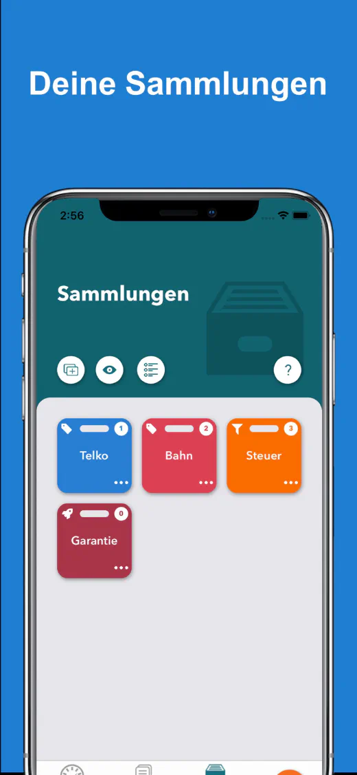Übersicht der Beleg-Sammlungen
